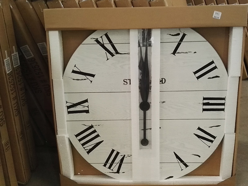 careful packing to protect the 36 inches open face clock